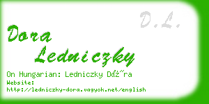 dora ledniczky business card